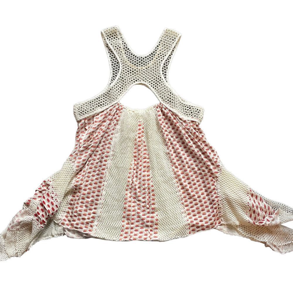 Gorgeous FP One | Free People tank/ Racerback net cream top size small